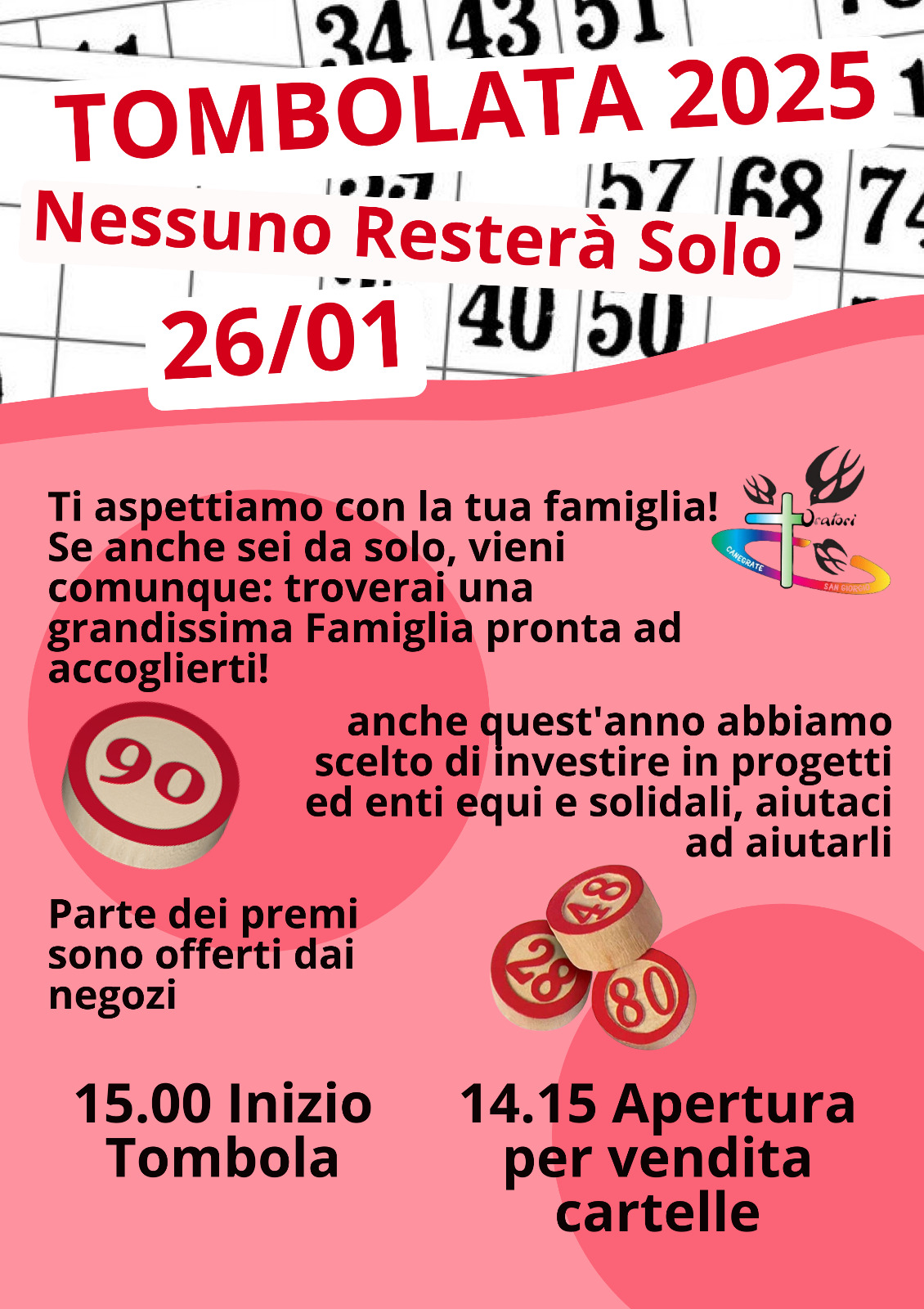 Tombolata 2025 - Nessuno resterà solo